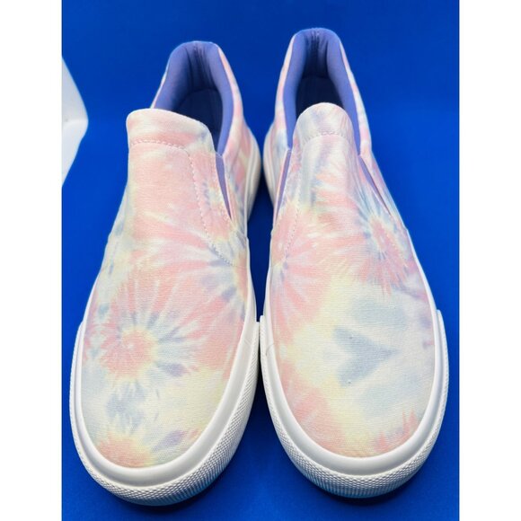 Jenn Ardor Tie-Dye Canvas Slip-On Sneakers With White Sole Pink Purple 6.5 - Picture 2 of 6